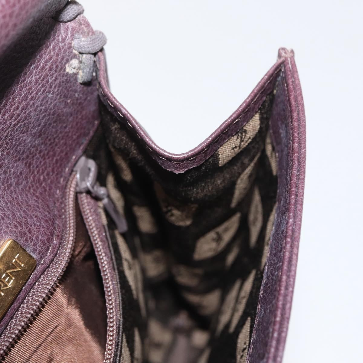 Saint Laurent Vintage Shoulder Bag Leather Purple Leather Shoulder Bag Bag (Pre-Owned)