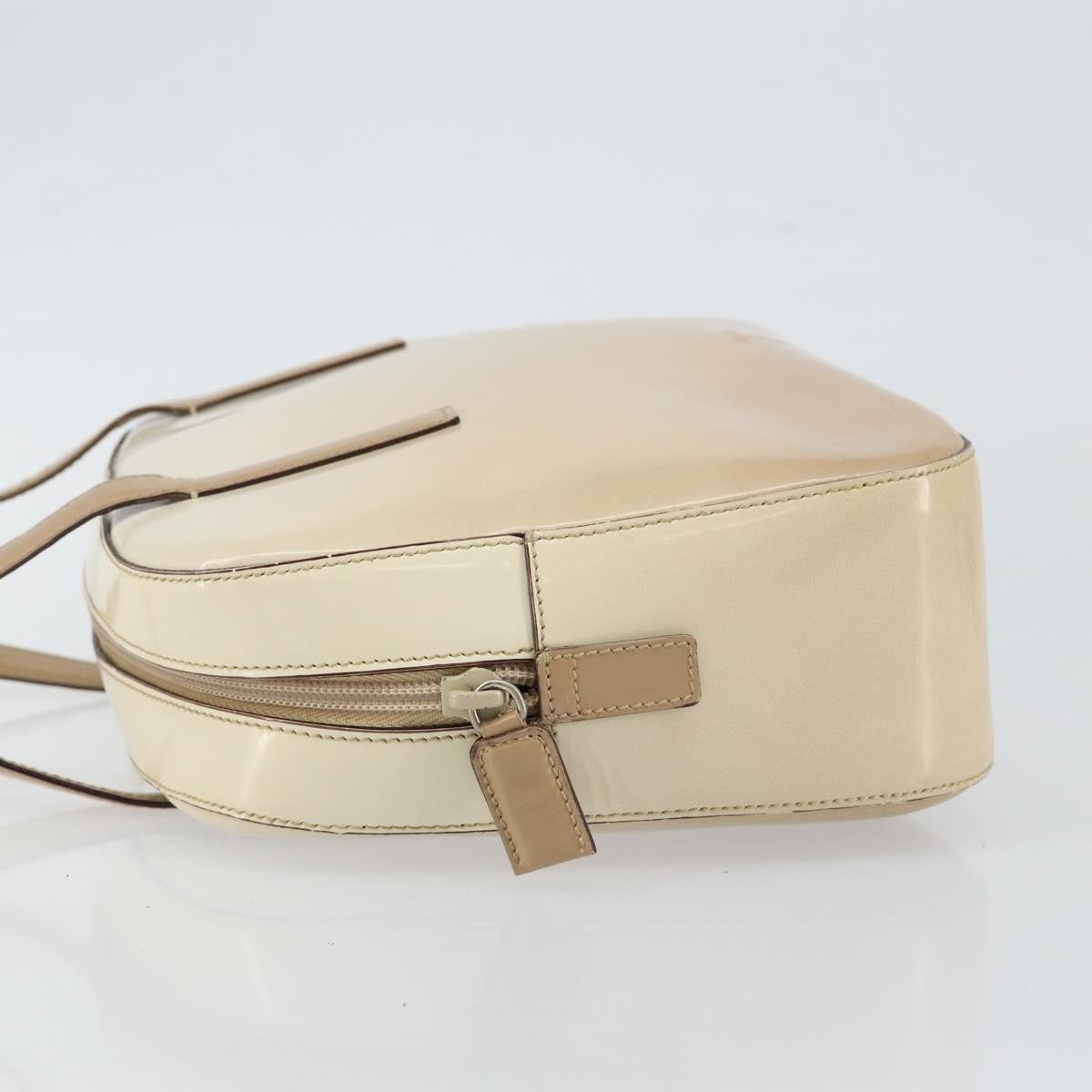 Prada Re-Edition 1995 Handbag Patent Leather Beige Patent_Leather Handbag