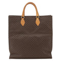 Celine Vintage Macadam Tote Bag Canvas Brown Canvas Tote Bag Bag