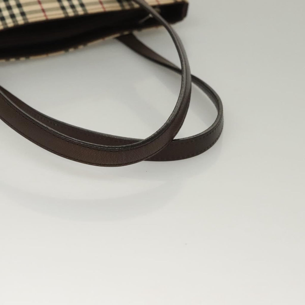 Burberry Nova Check Tote Canvas Check Pattern Beige Canvas Tote Bag