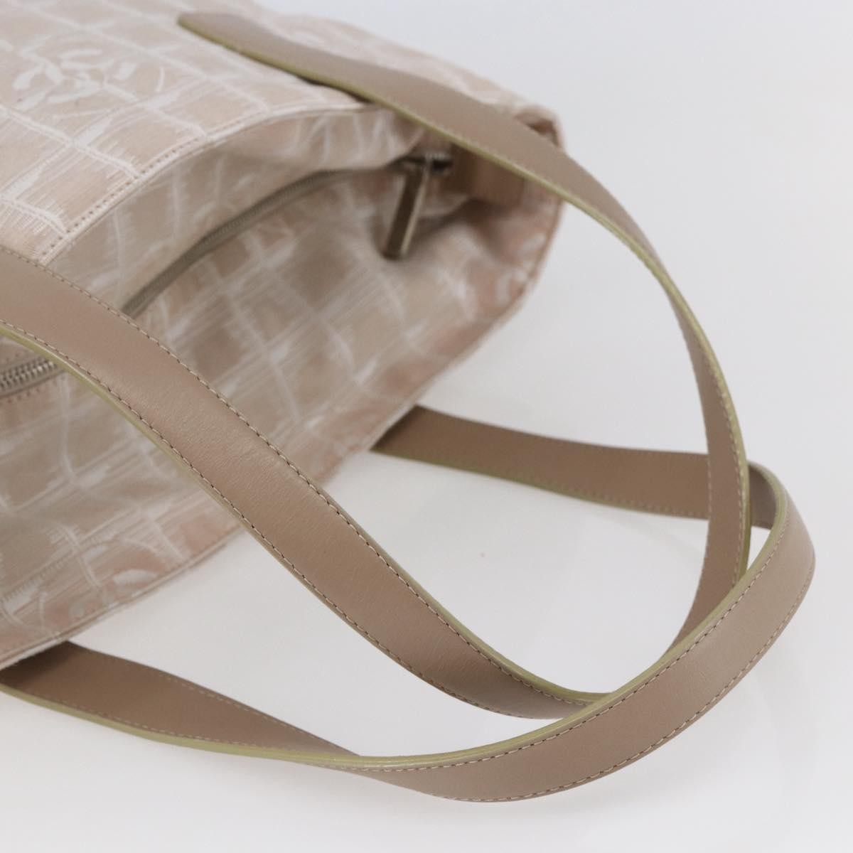 Chanel Travel Line Tote Nylon Pink Canvas Bag