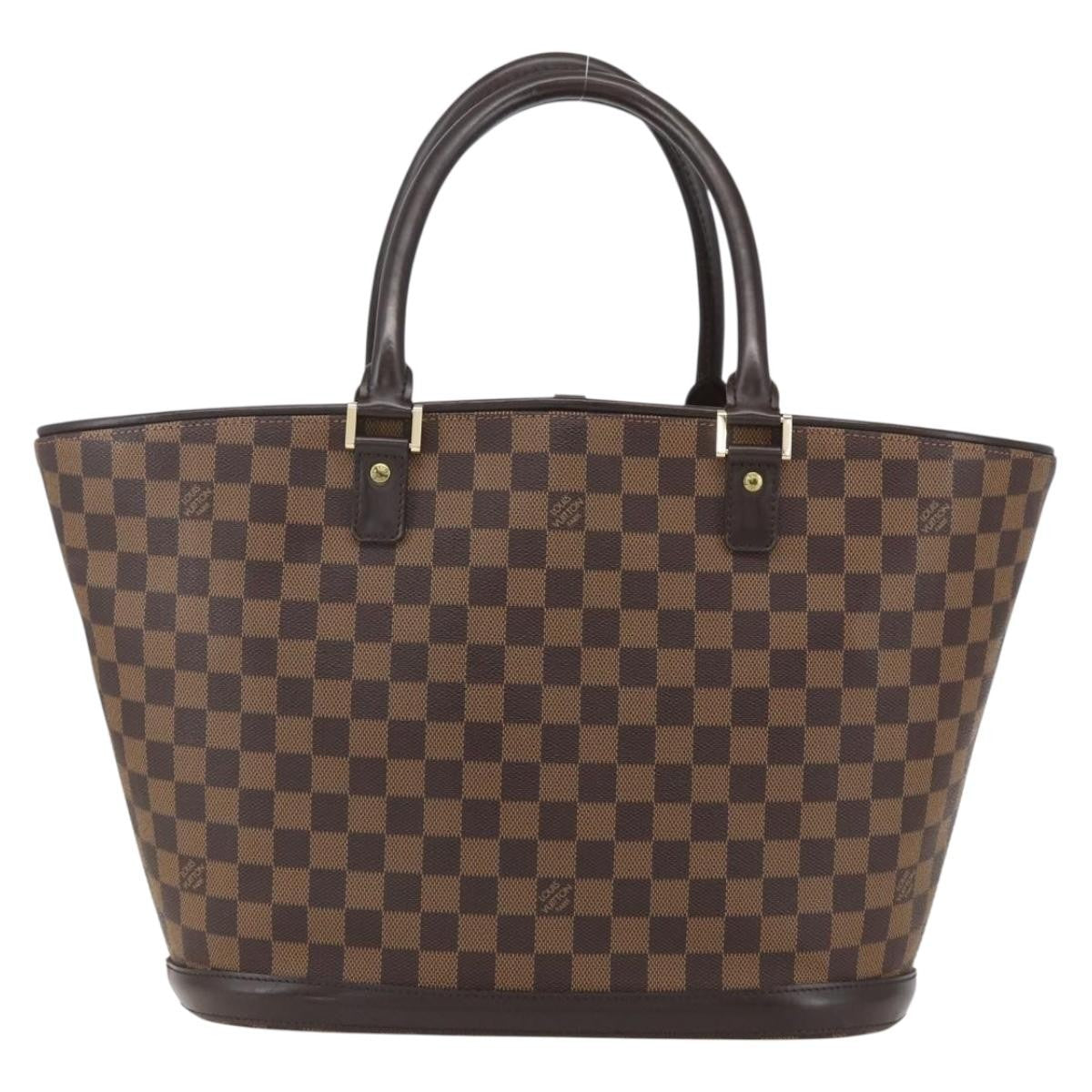 Louis Vuitton Manosque Handbag Damier Brown Canvas Tote Bag