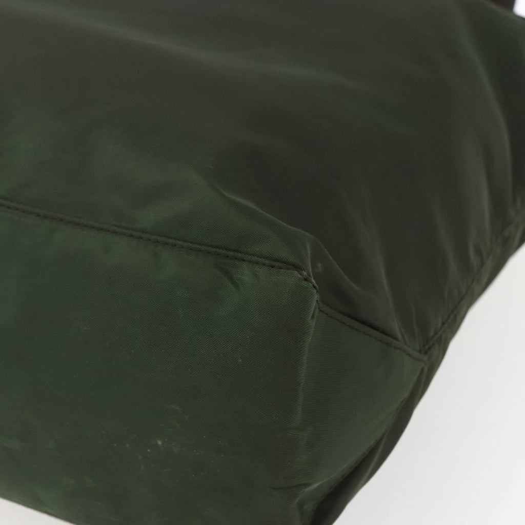 Prada Vintage Zip Tote Tessuto Khaki Nylon Tote Bag Bag