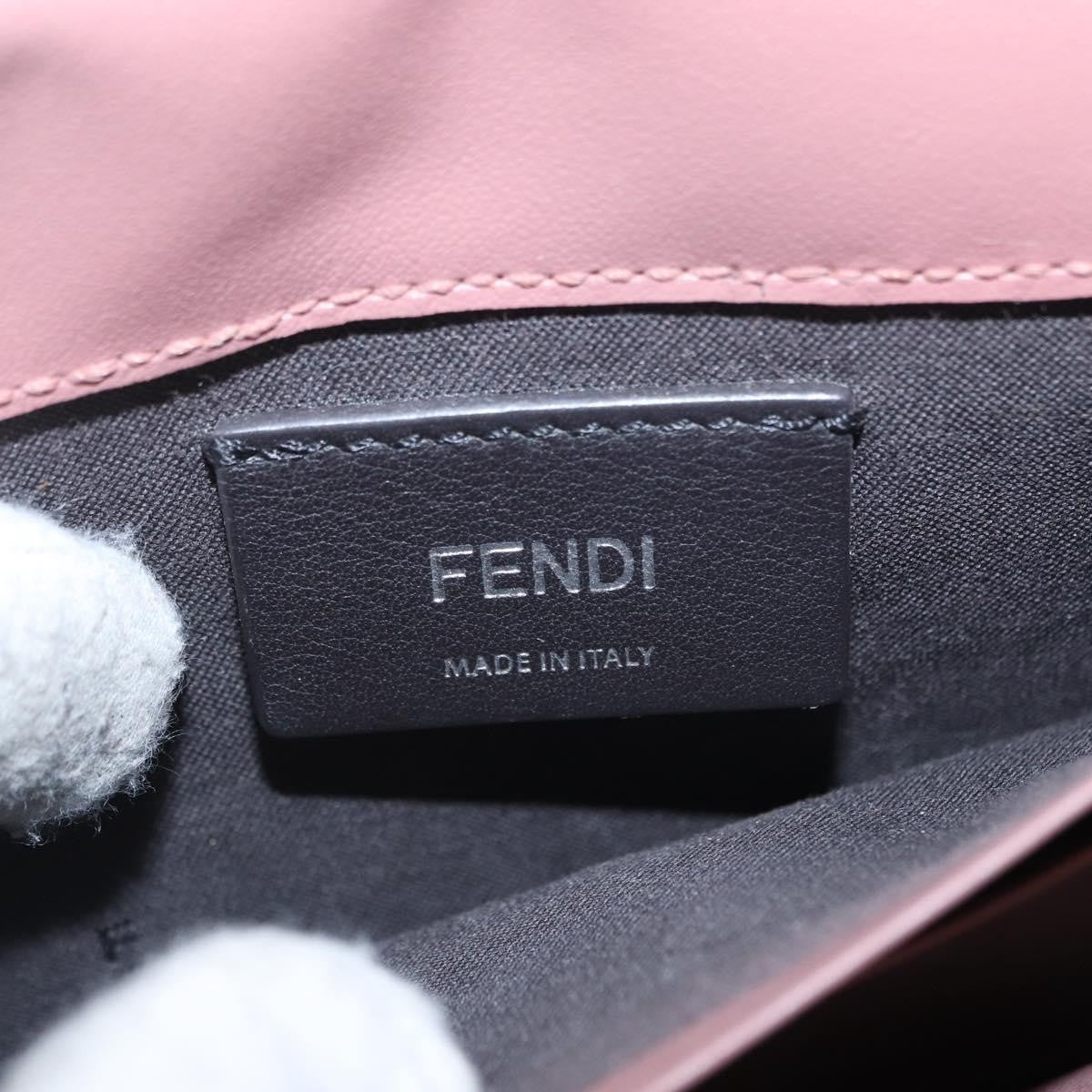 Fendi F Is Fendi Wallet On Chain Leather Pink Leather Shoulder Bag Bag
