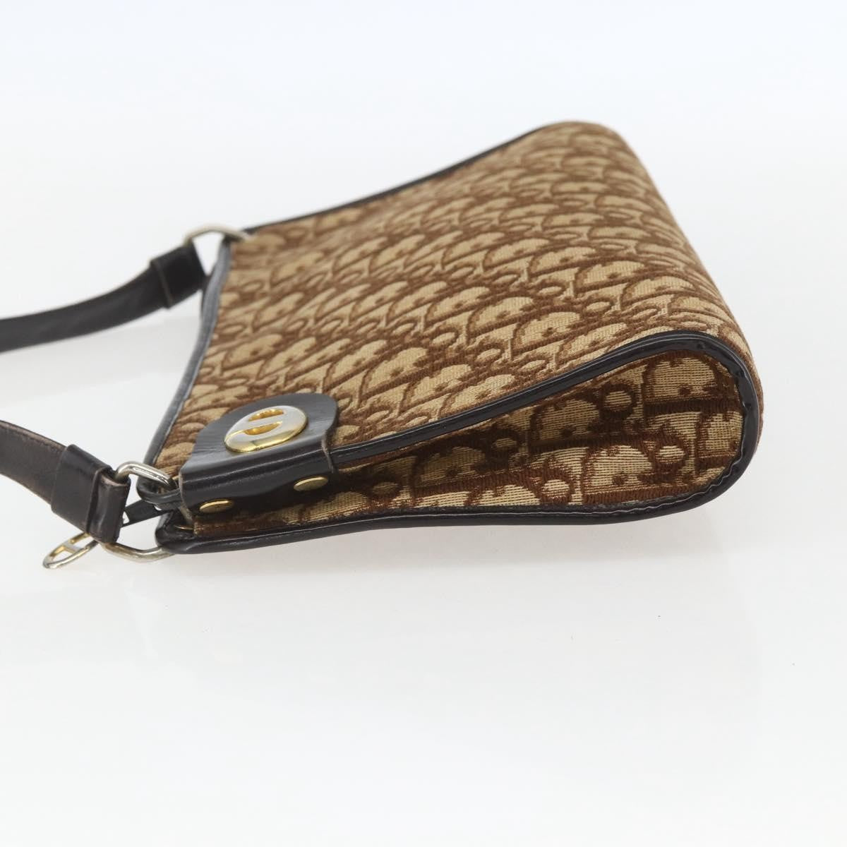 Christian Dior Vintage Cd Trotter Shoulder Bag Canvas Beige Canvas Shoulder Bag Bag (Pre-Owned)