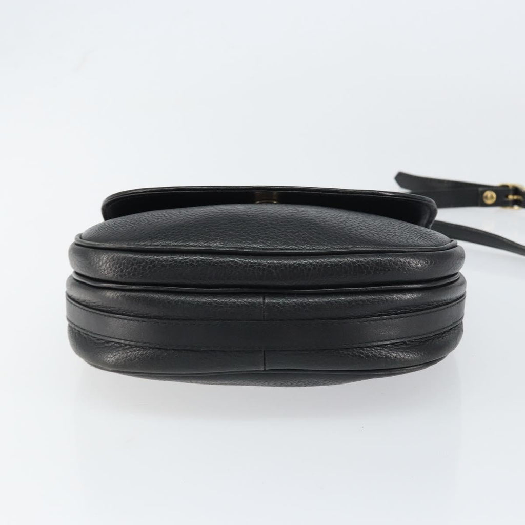 Burberry Vintage Shoulder Bag Leather Black Leather Shoulder Bag