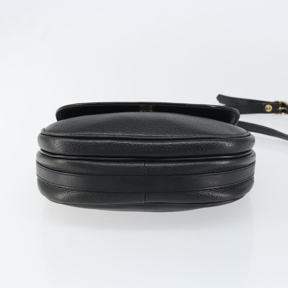 Burberry Vintage Shoulder Bag Leather Black Leather Shoulder Bag