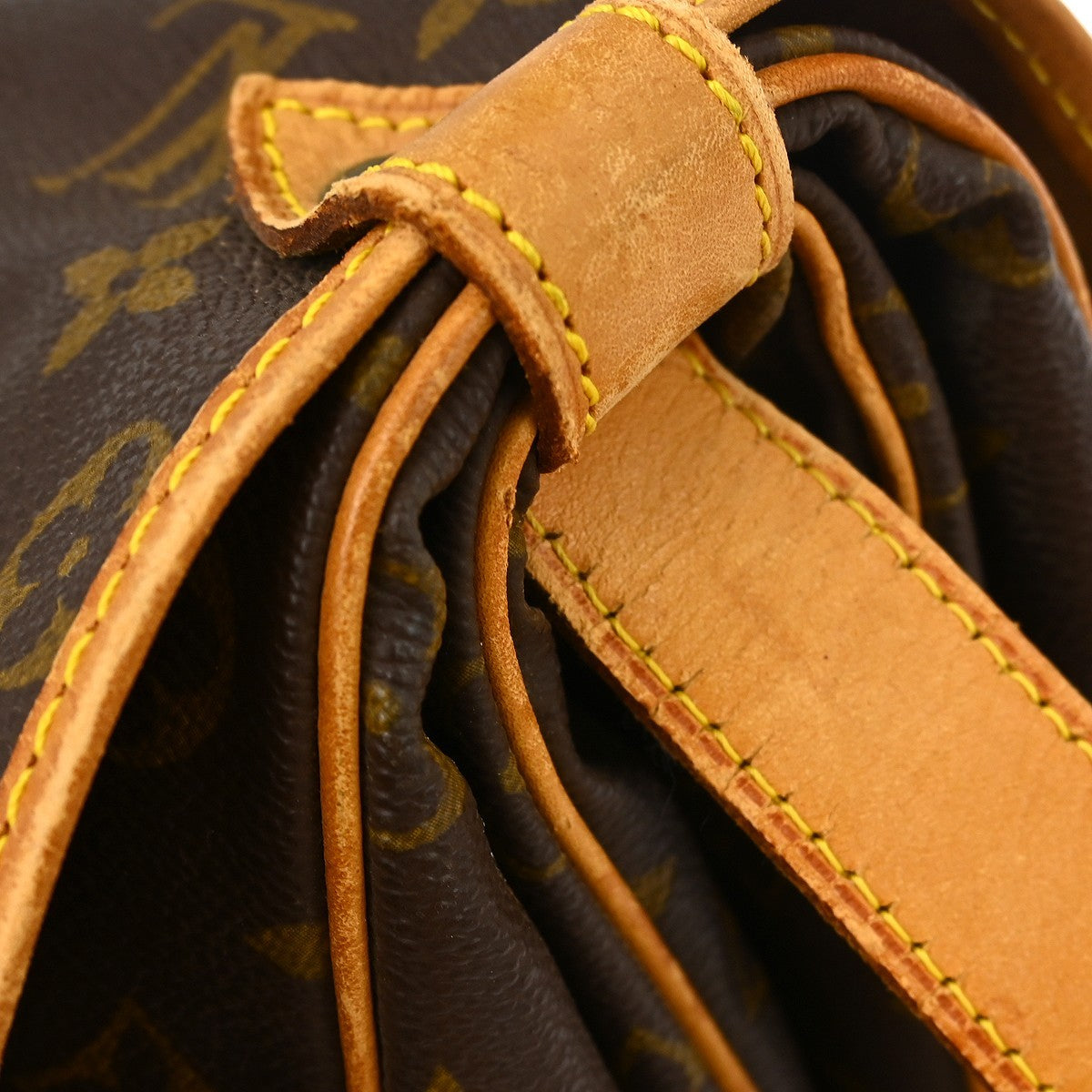 Louis Vuitton Saumur Handbag Monogram Canvas Brown Canvas Shoulder Bag