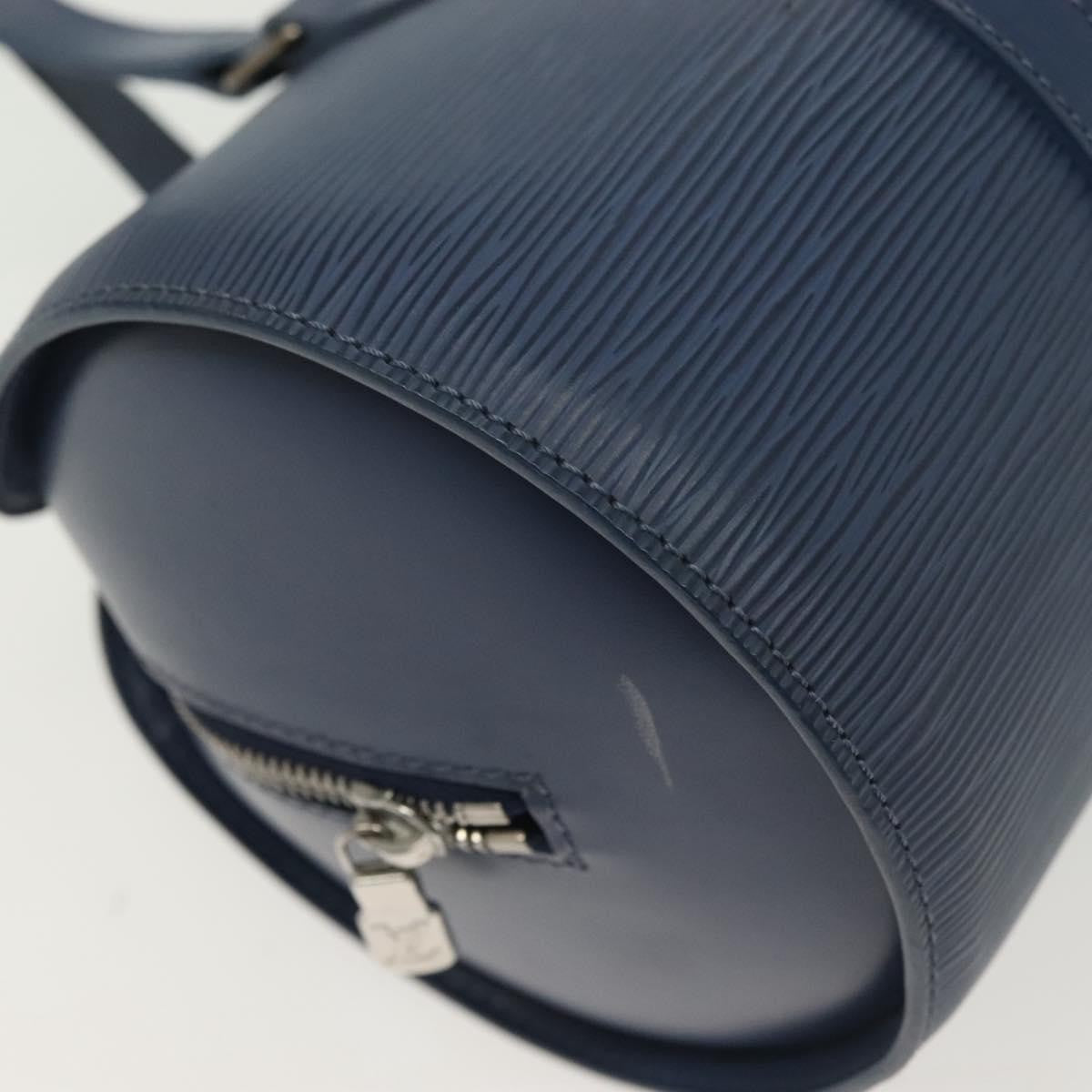 Louis Vuitton Soufflot Handbag Epi Leather Blue Leather Shoulder Bag