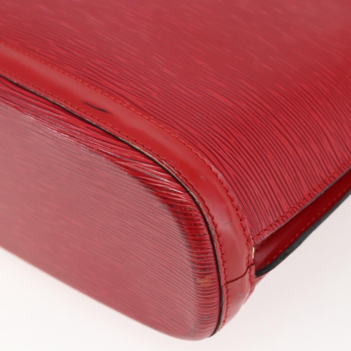 Louis Vuitton Lussac Handbag Epi Leather Red Leather Shoulder Bag