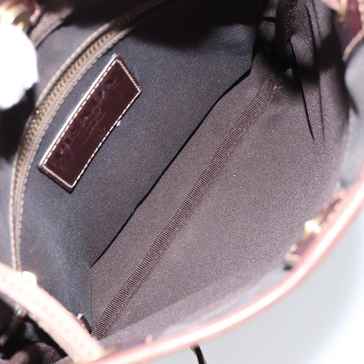 Prada Logo Flat Messenger Canvas Brown Canvas Shoulder Bag Bag