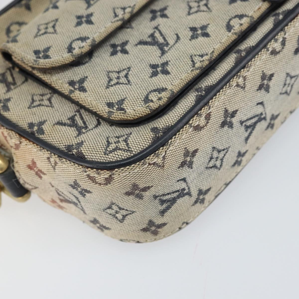 Louis Vuitton Juliette Crossbody Bag Mini Lin Blue Canvas Shoulder Bag