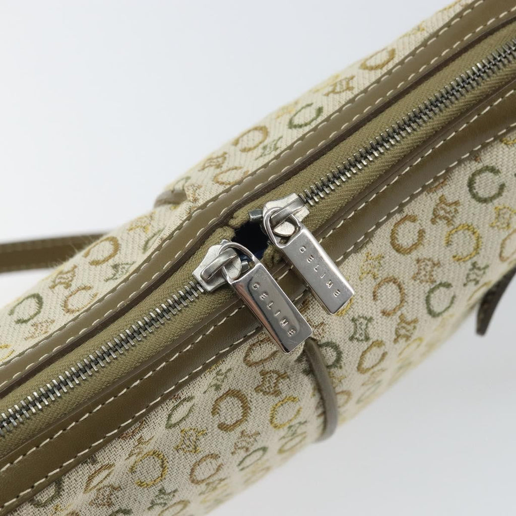 Celine C Macadam Shoulder Bag Canvas Khaki Canvas Shoulder Bag Bag