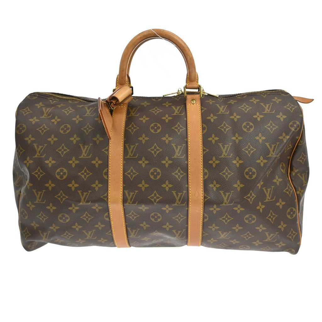 Louis Vuitton Keepall Bag Monogram Canvas Brown Canvas Travel Bag