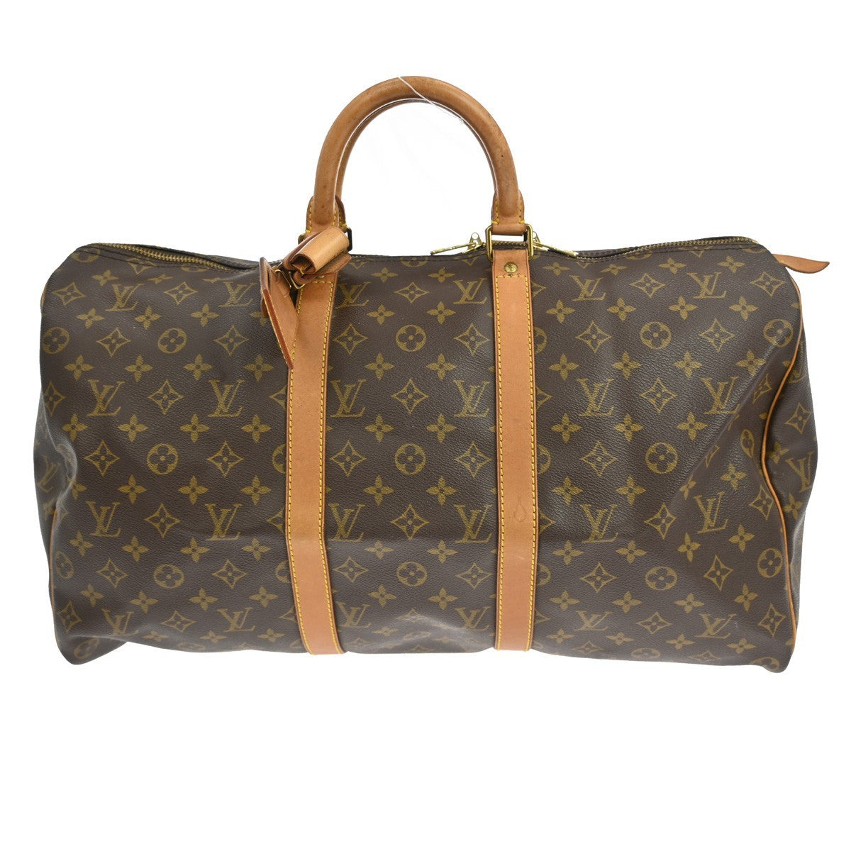 Louis Vuitton Keepall Bag Monogram Canvas Brown Canvas Travel Bag