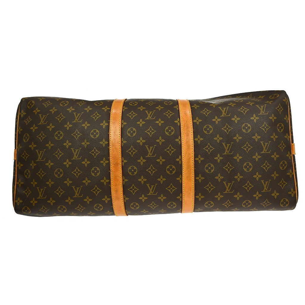 Louis Vuitton Keepall Bag Monogram Canvas Brown Canvas Travel Bag