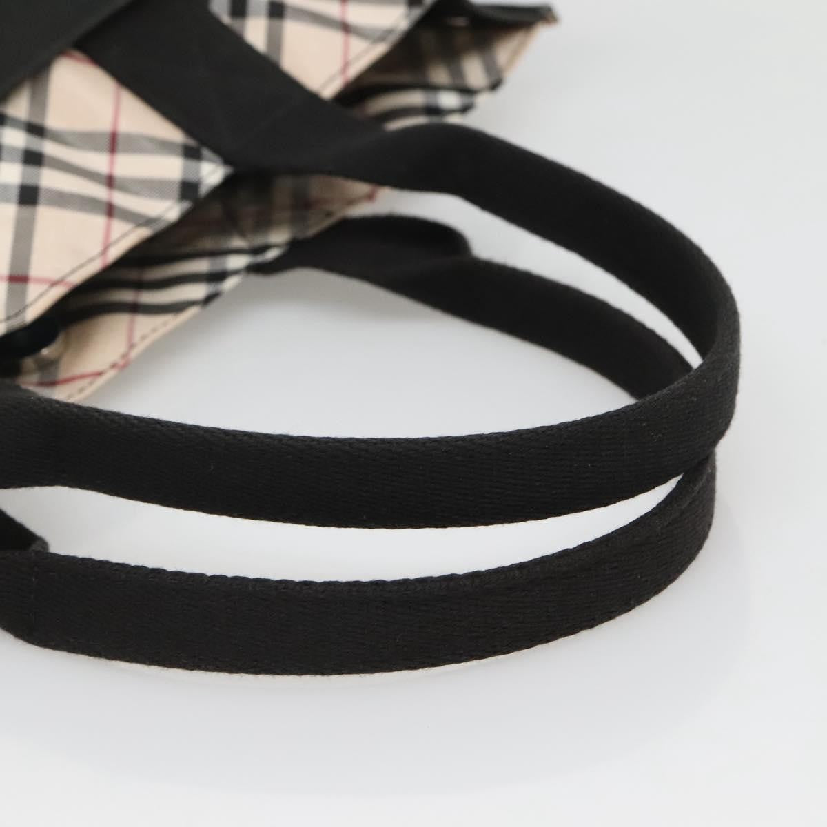 Burberry Nova Check Tote Canvas Check Pattern Black Canvas Tote Bag