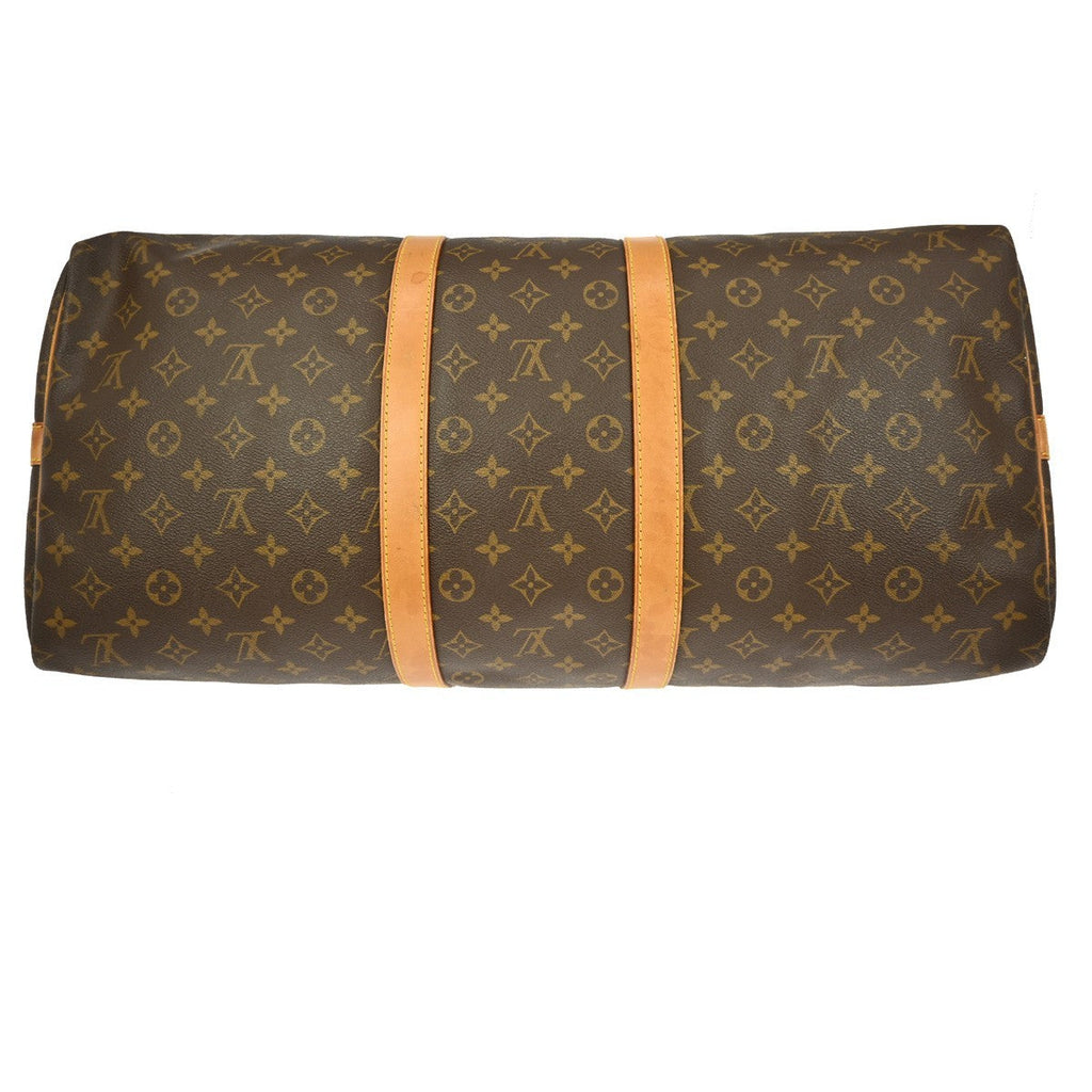Louis Vuitton Keepall Bandouliere Bag Monogram Canvas Brown Canvas Travel Bag