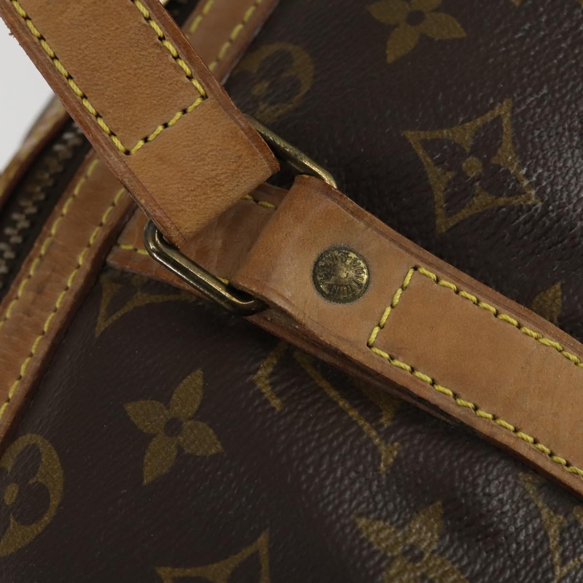 Louis Vuitton Sac Souple Handbag Monogram Canvas Brown Canvas Travel Bag