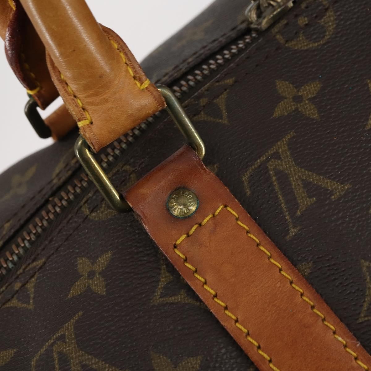 Louis Vuitton Keepall Bag Monogram Canvas Brown Canvas Travel Bag