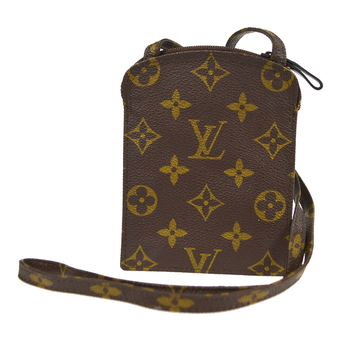 Louis Vuitton Pochette Secret Monogram Canvas Brown Canvas Clutche & Pouche Bag