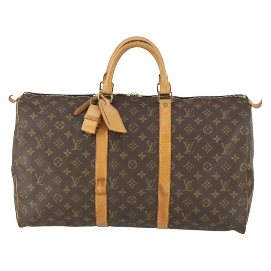 Louis Vuitton Keepall Bag Monogram Canvas Brown Canvas Travel Bag