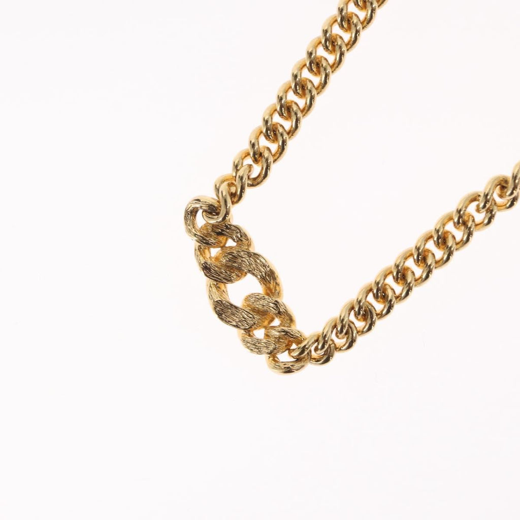 Christian Dior Vintage Cd Pendant Necklace Metal Gold Metal Necklace Jewelry (Pre-Owned)