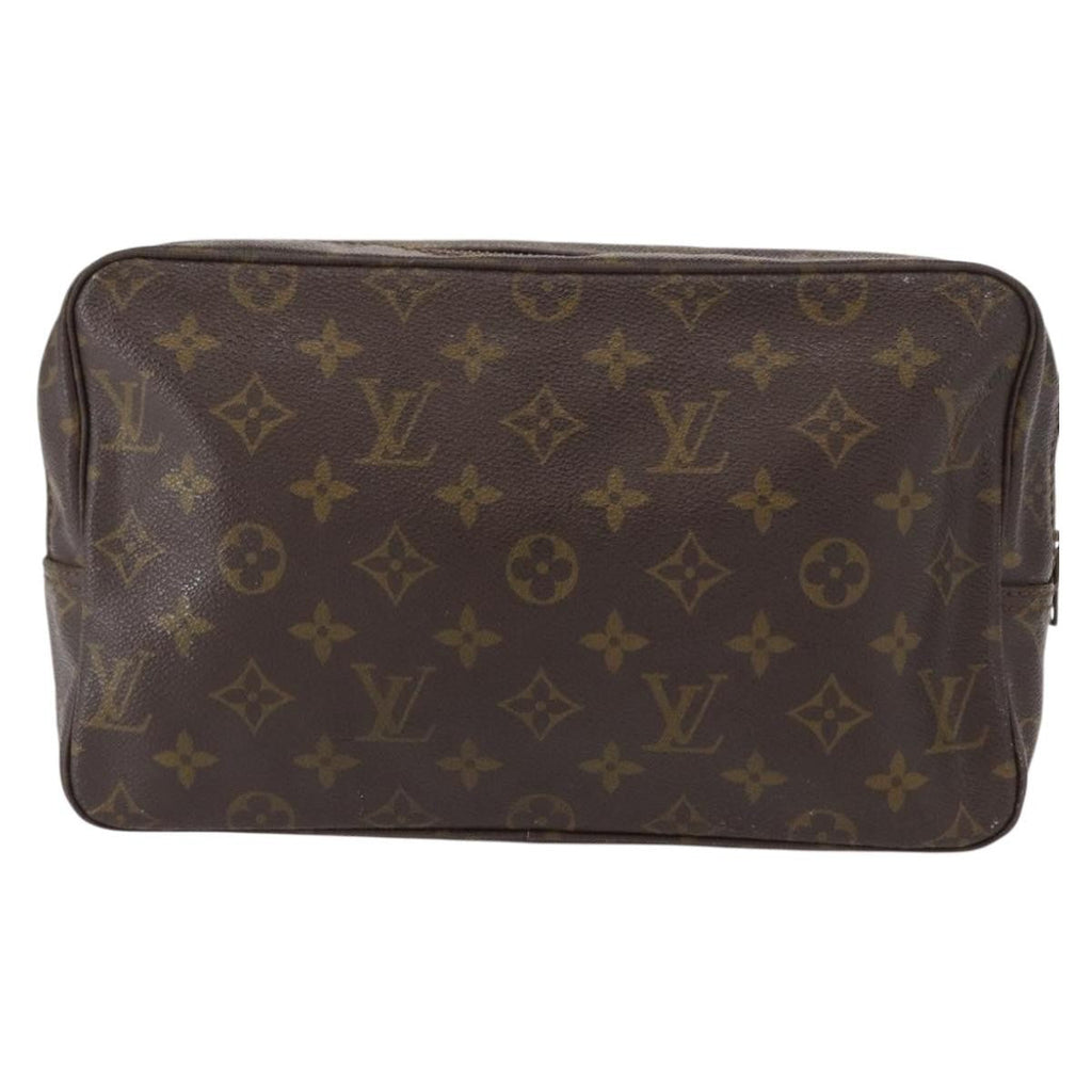 Louis Vuitton Trousse Toiletry Pouch Monogram Canvas Brown Canvas Toiletry Case Accessory
