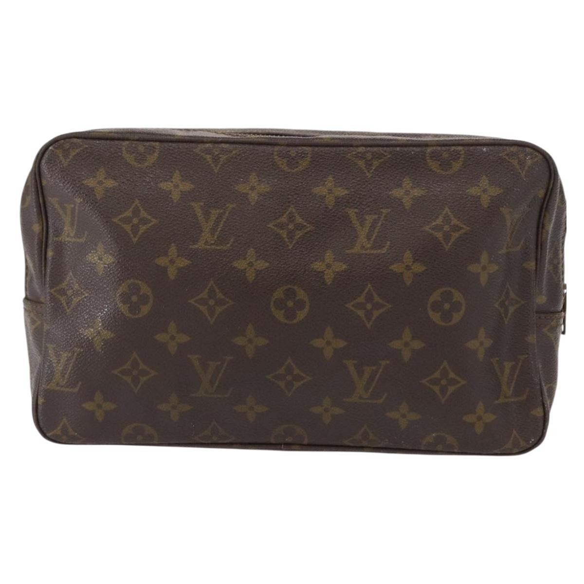 Louis Vuitton Trousse Toiletry Pouch Monogram Canvas Brown Canvas Toiletry Case Accessory