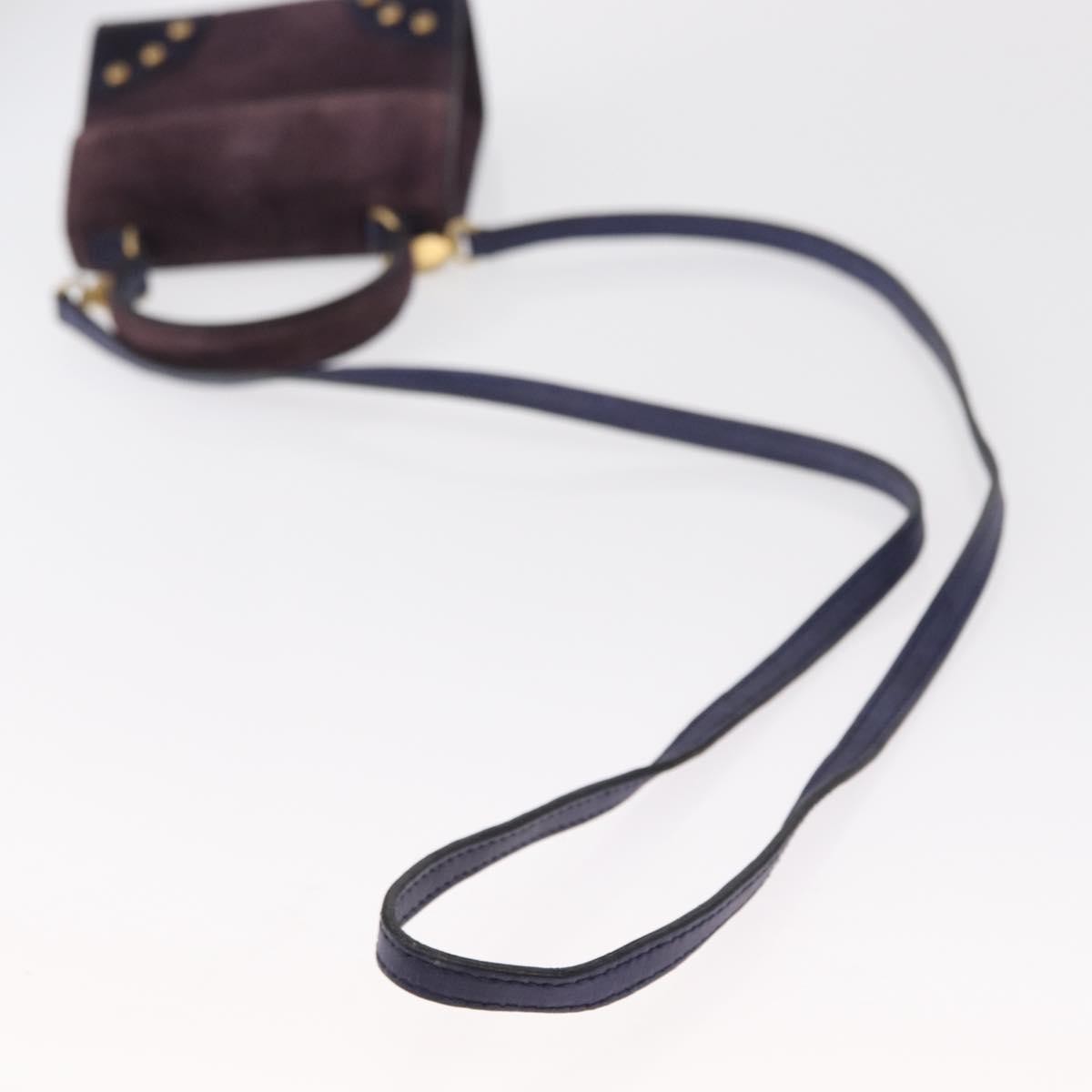 Celine Handbag Suede Purple Suede Handbag