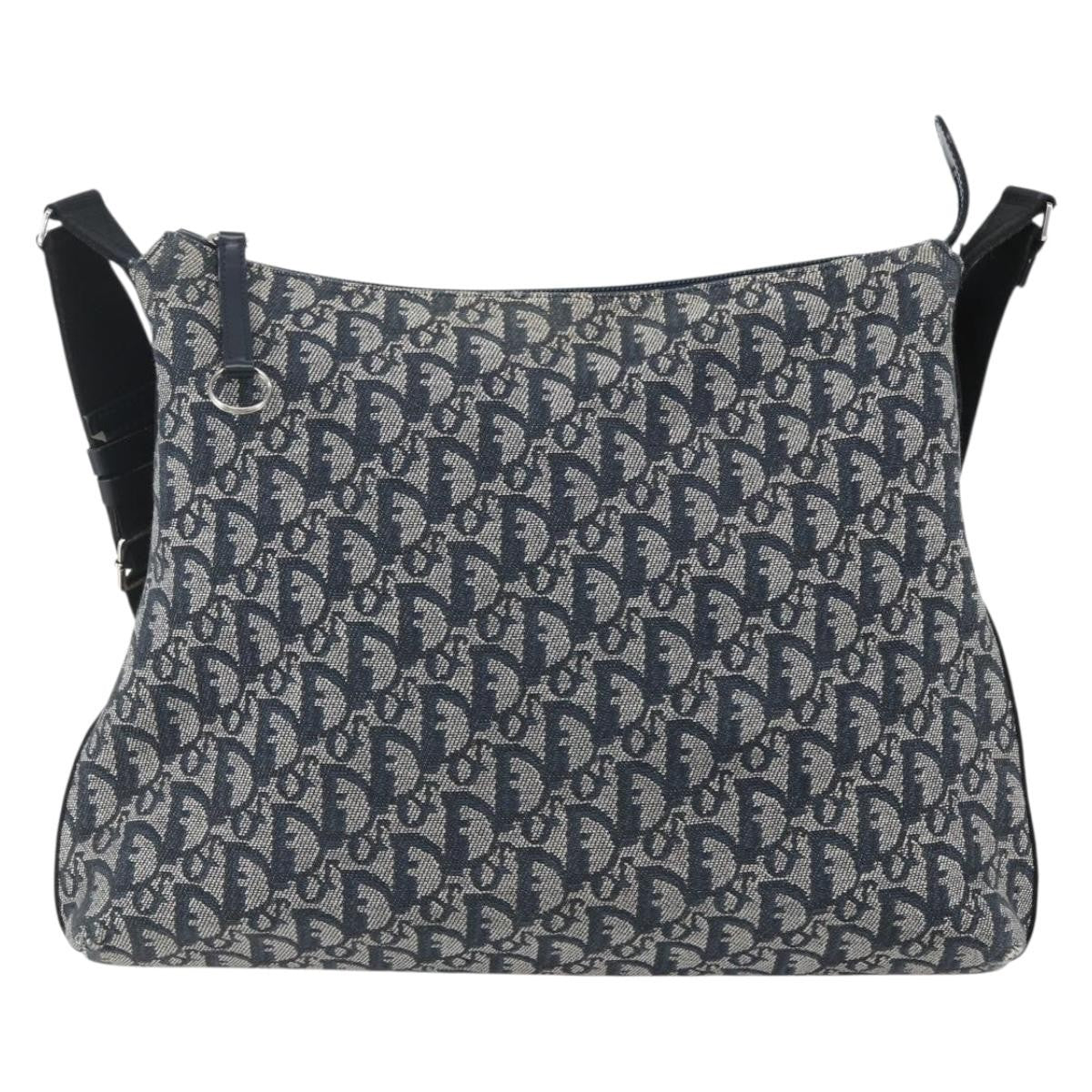 Christian Dior Vintage Trotter Shoulder Bag Canvas Navy Canvas Shoulder Bag Bag (Pre-Owned)