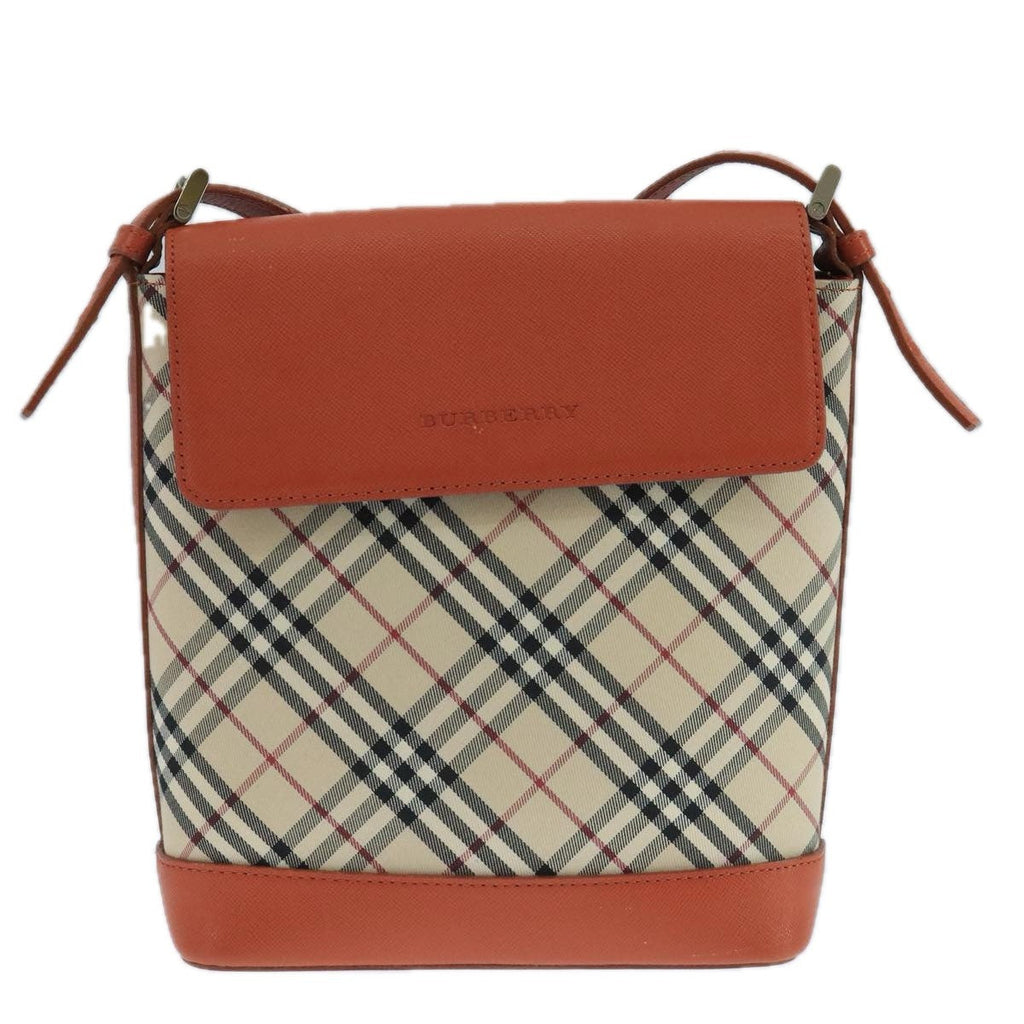 Burberry Nova Check Shoulder Bag Canvas And Leather Beige Canvas Shoulder Bag