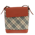 Burberry Nova Check Shoulder Bag Canvas And Leather Beige Canvas Shoulder Bag