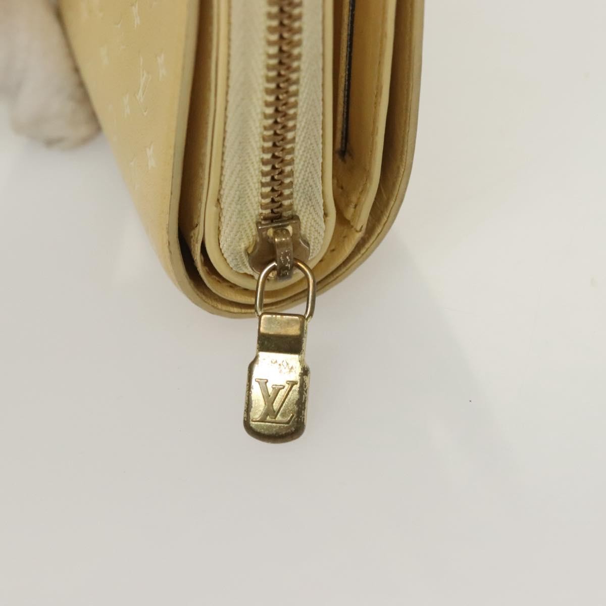 Louis Vuitton Lou Wallet Nanogram Leather Beige Leather Wallets Accessory