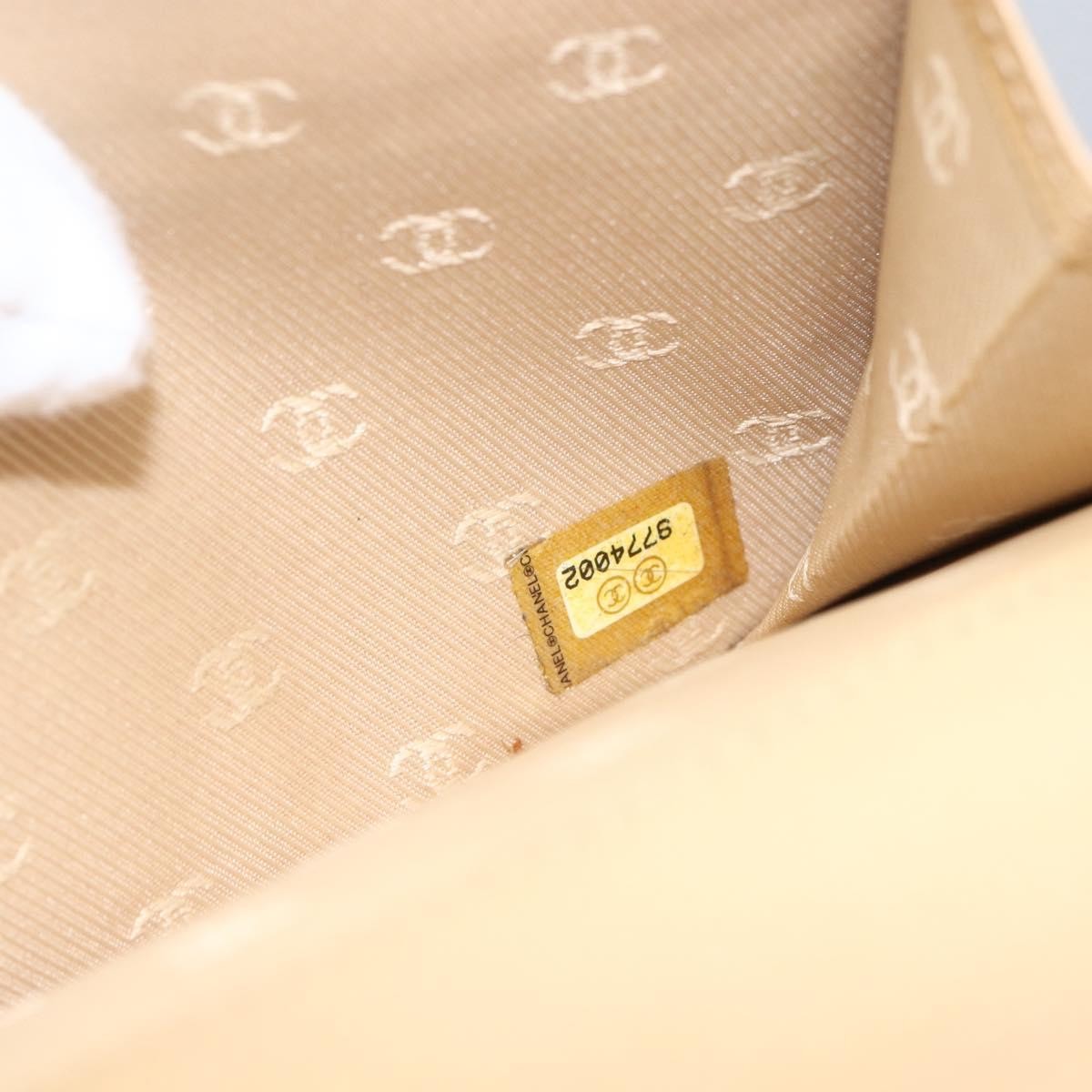 Chanel Coco Bouton Wallet Leather Beige Leather Wallets Accessory