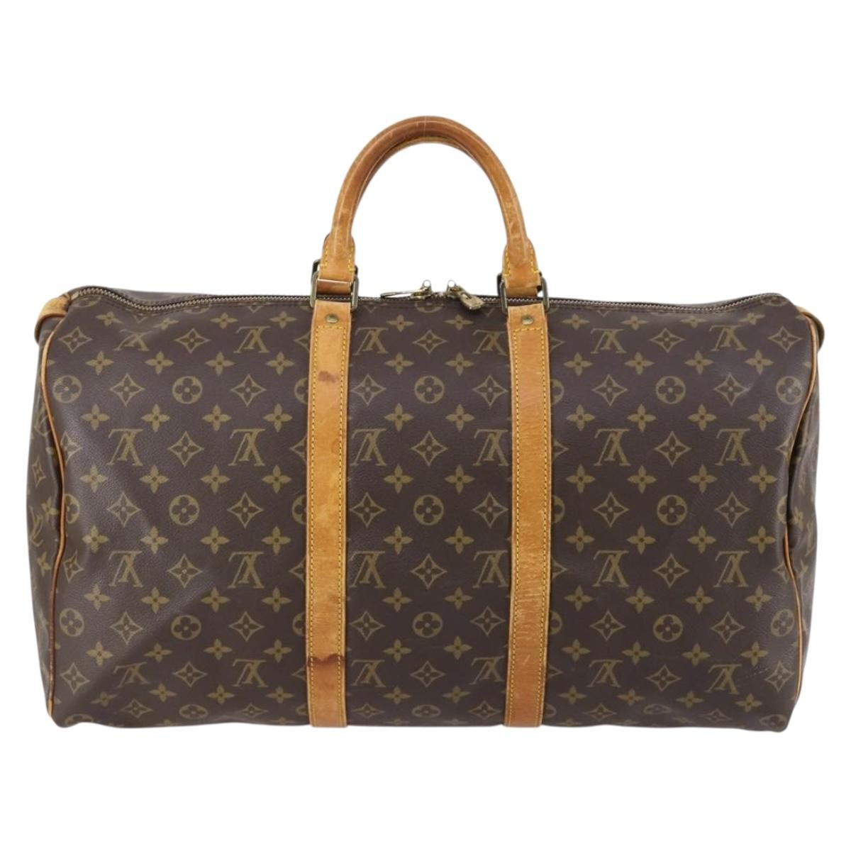 Louis Vuitton Keepall Bag Monogram Canvas Brown Canvas Travel Bag