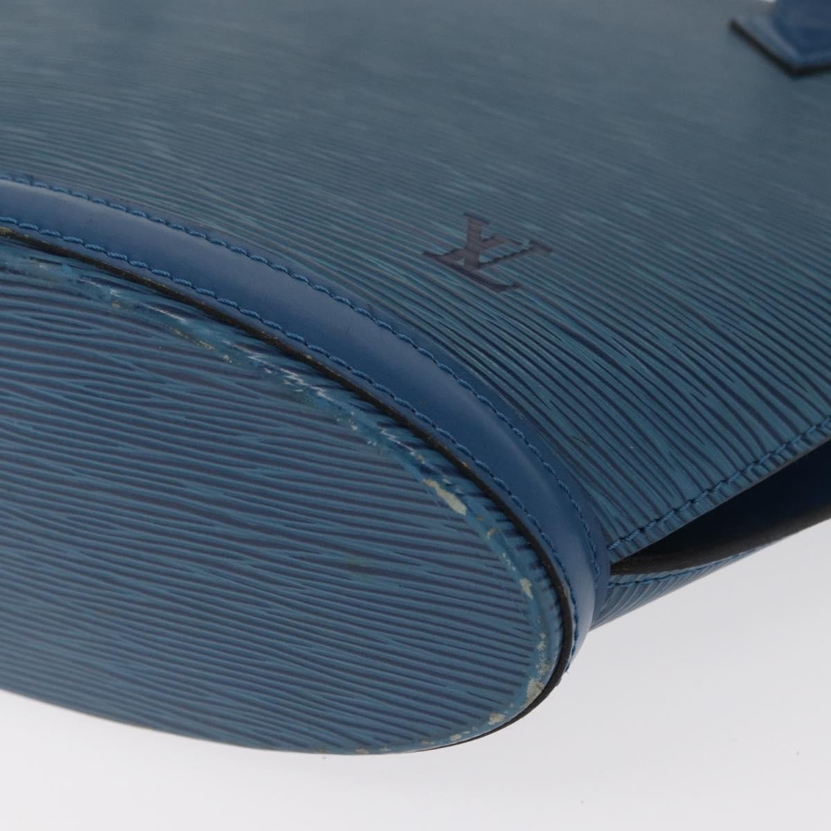 Louis Vuitton Saint Jacques Handbag Epi Leather Blue Leather Shoulder Bag