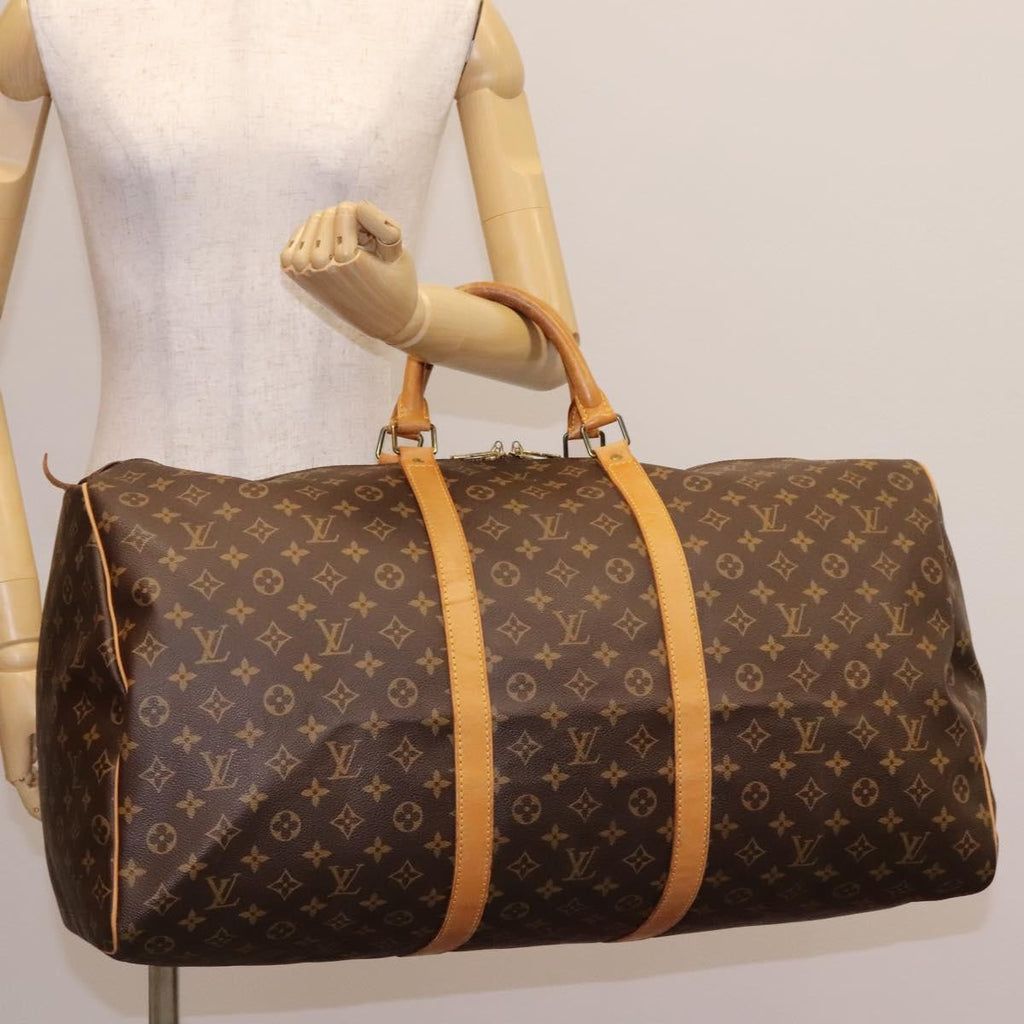 Louis Vuitton Keepall Bag Monogram Canvas Brown Canvas Travel Bag