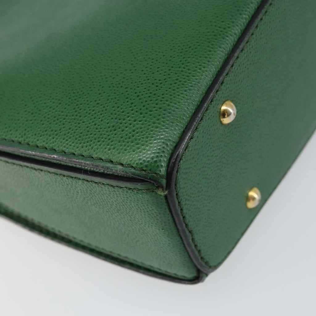 Celine Vintage Shoulder Bag Leather Green Leather Shoulder Bag Bag