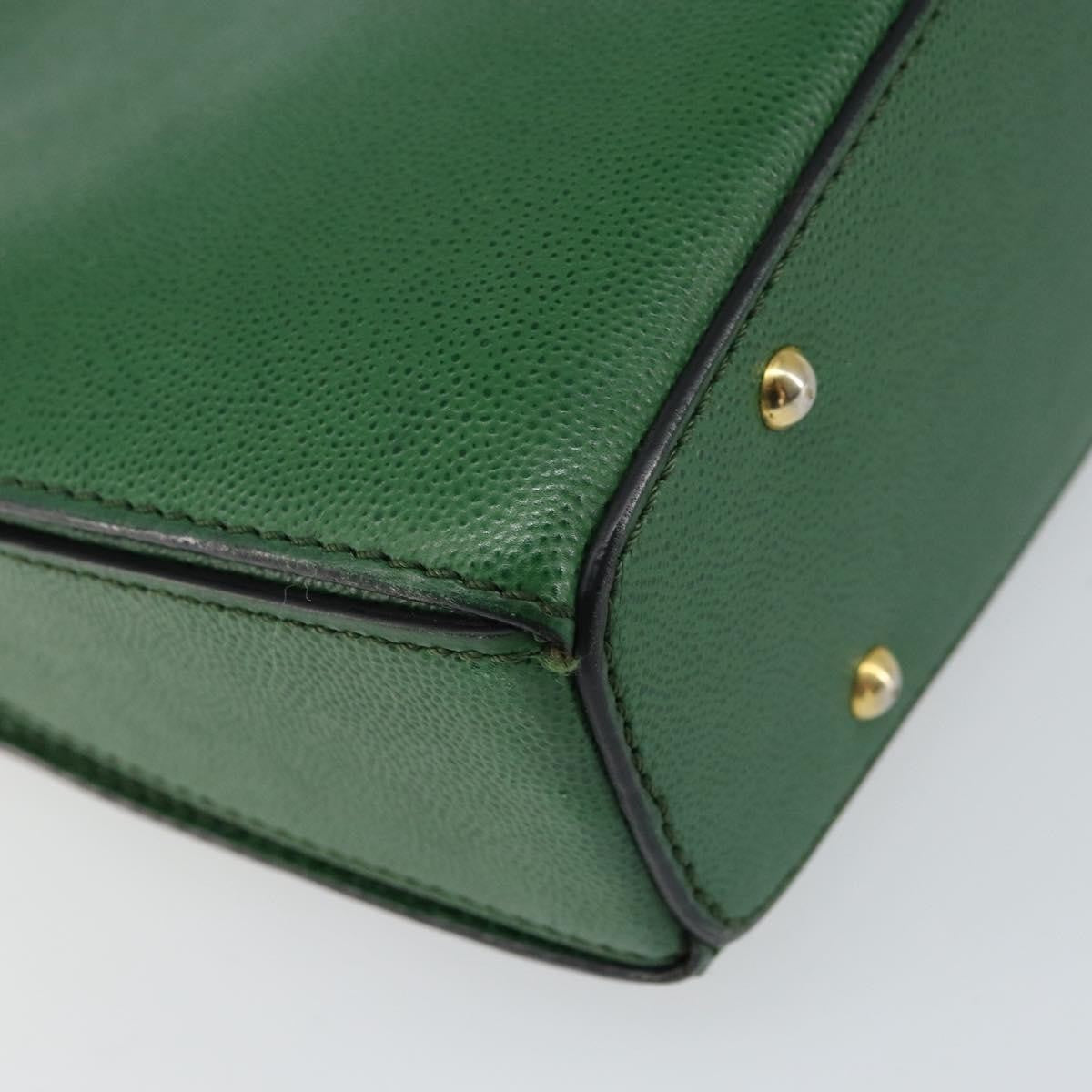 Celine Vintage Shoulder Bag Leather Green Leather Shoulder Bag Bag