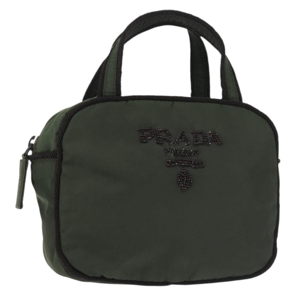 Prada Vintage Handbag Tessuto Khaki Nylon Handbag
