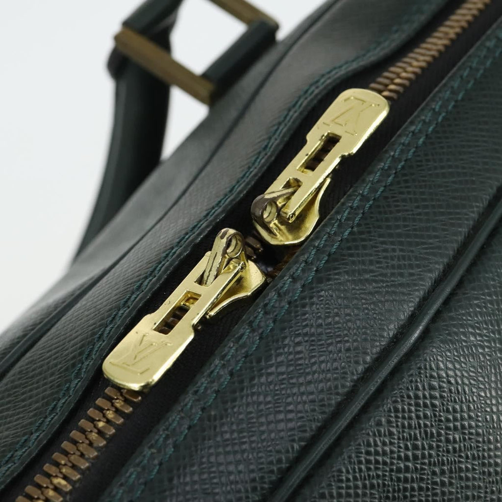Louis Vuitton Helanga Bag Taiga Leather Green Leather Travel Bag