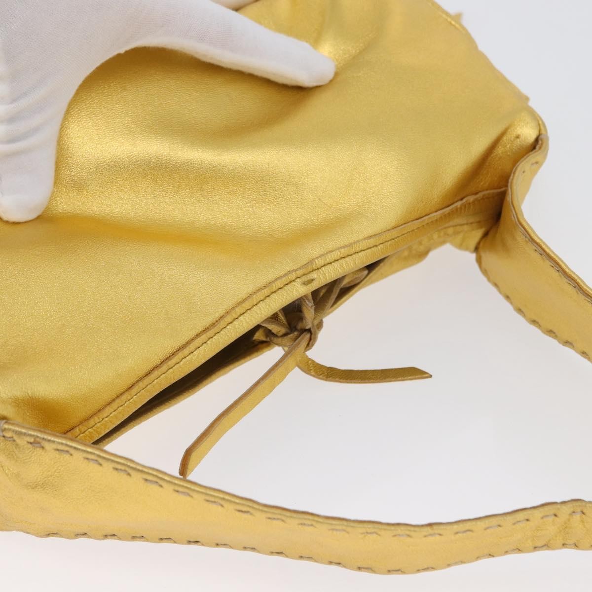 Prada Vintage Shoulder Bag Leather Gold Leather Shoulder Bag Bag