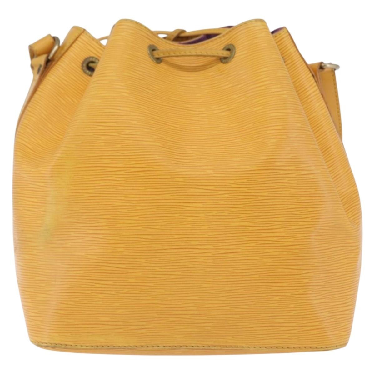 Louis Vuitton Petit Noe Handbag Epi Leather Yellow Leather Shoulder Bag