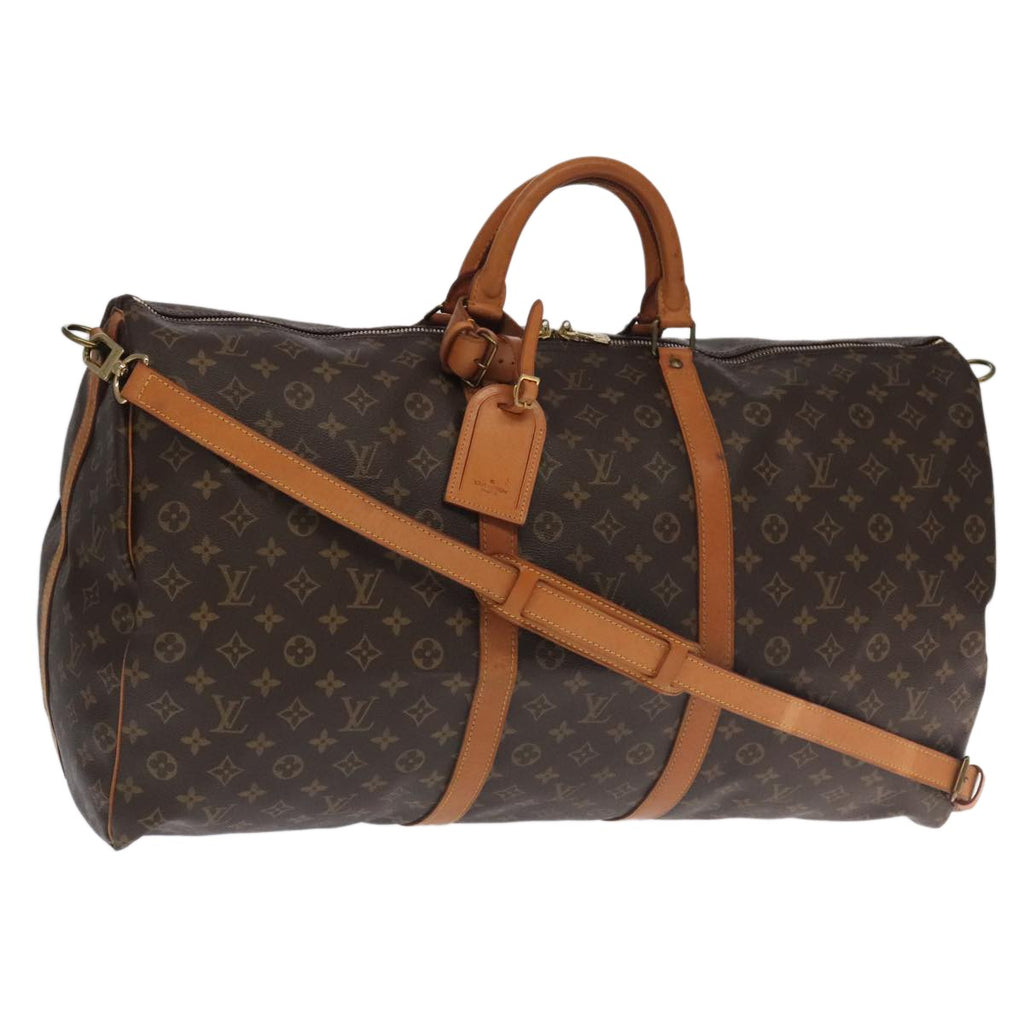 Louis Vuitton Keepall Bandouliere Bag Monogram Canvas Brown Canvas Travel Bag