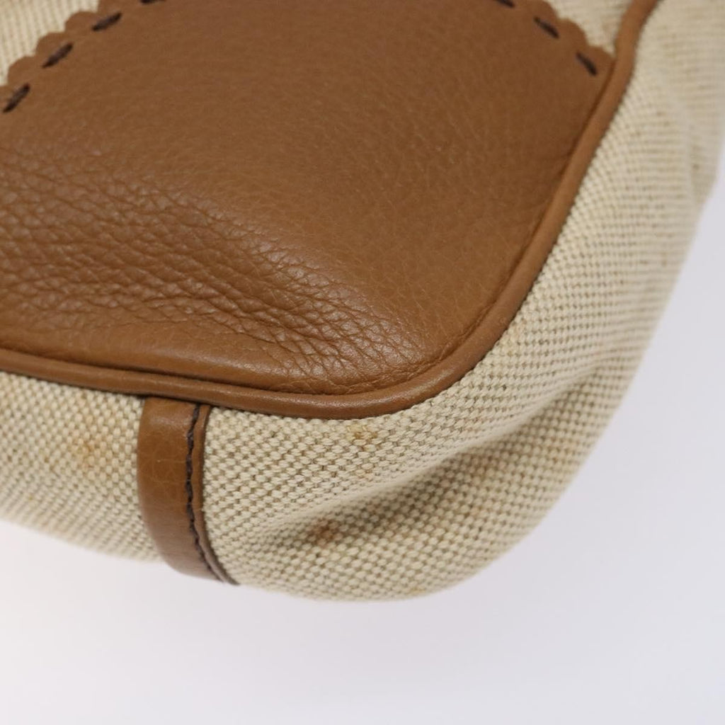 Prada Vintage Convertible Tote Canvas And Leather Beige Canvas Tote Bag Bag
