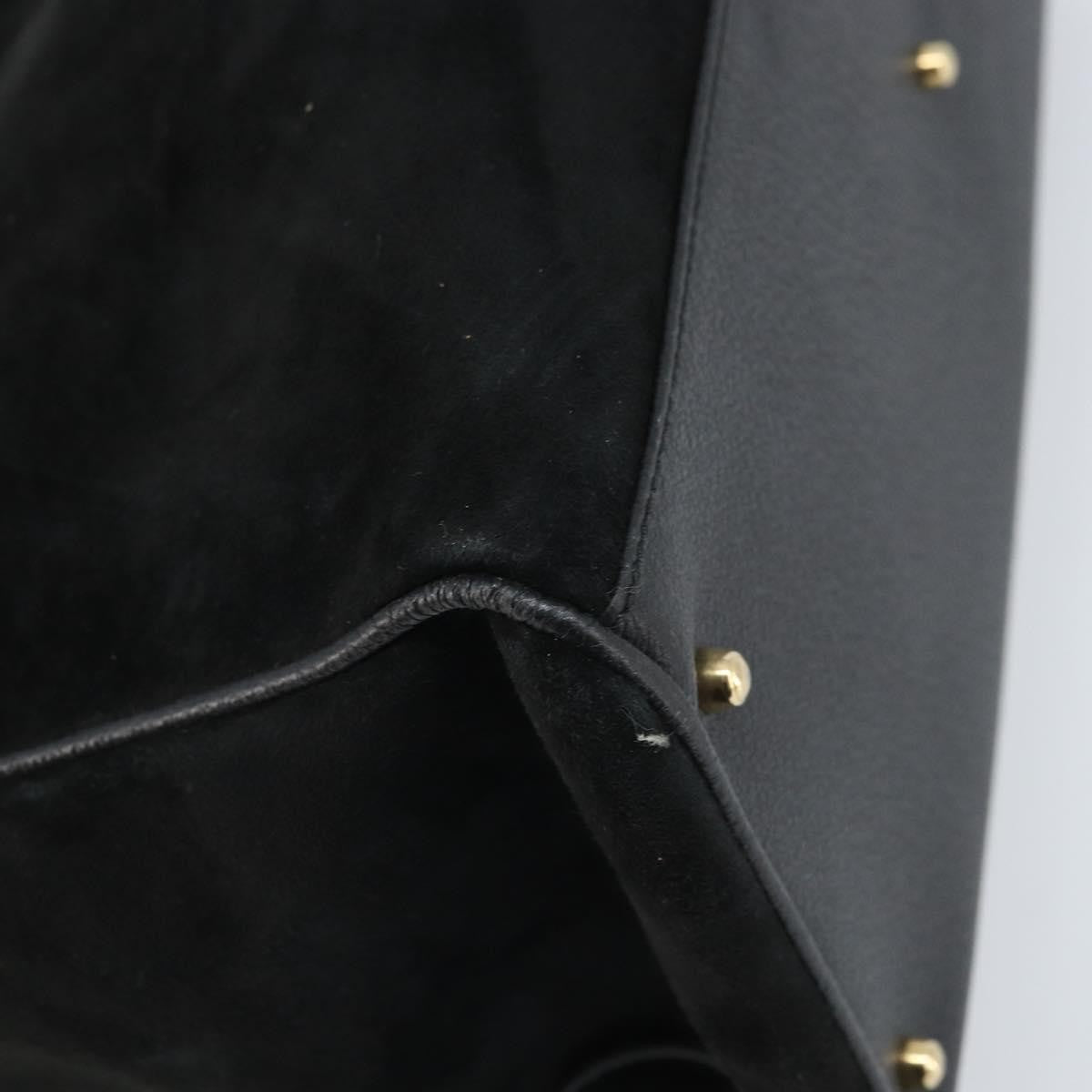 Gucci Bamboo Tote Bag Suede Black Suede Tote Bag Bag (Pre-Owned)