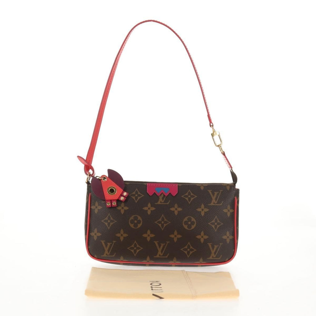 Louis Vuitton Pochette Accessoires Nm Limited Edition Totem Monogram Canvas Brown Canvas Clutche & Pouche Bag