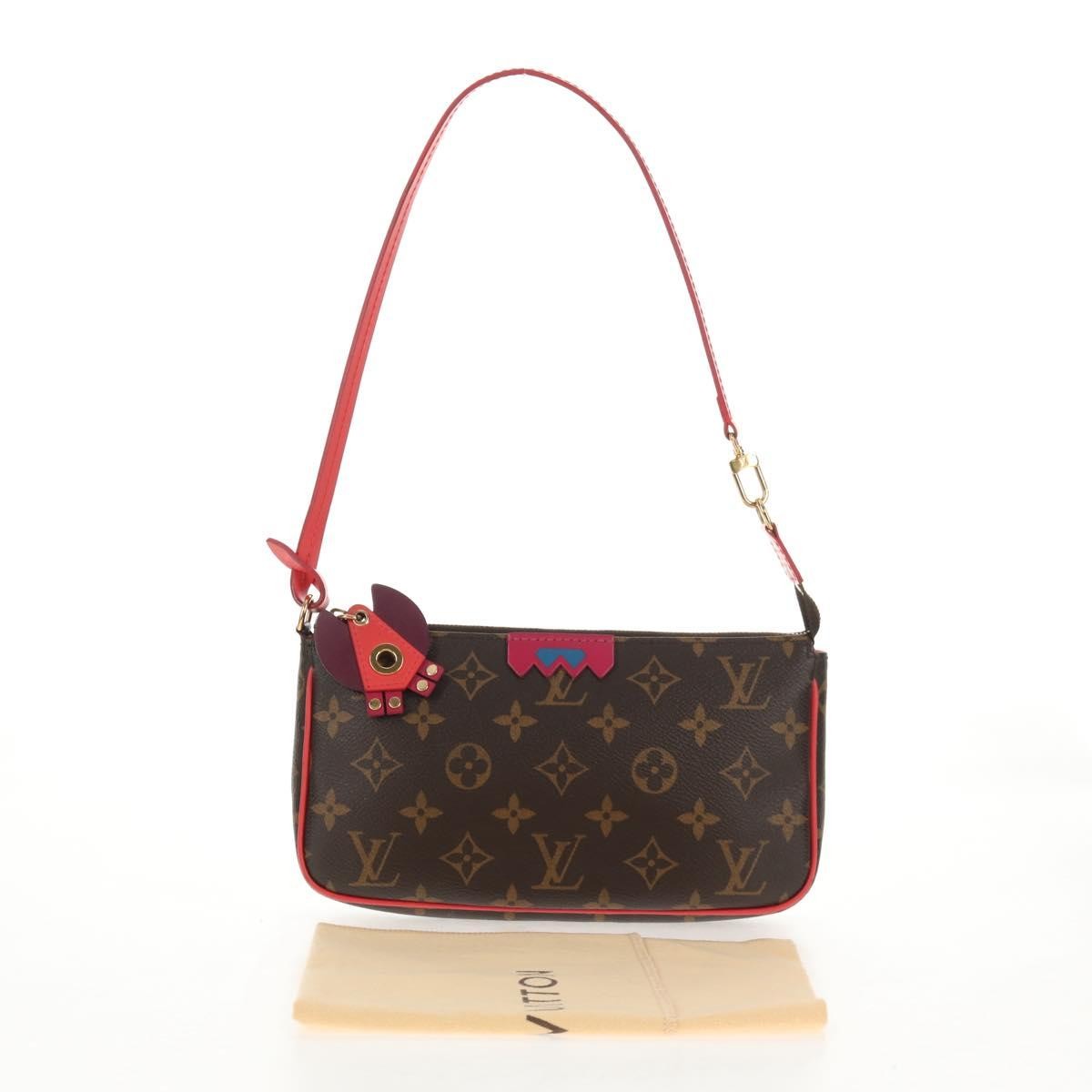Louis Vuitton Pochette Accessoires Nm Limited Edition Totem Monogram Canvas Brown Canvas Clutche & Pouche Bag