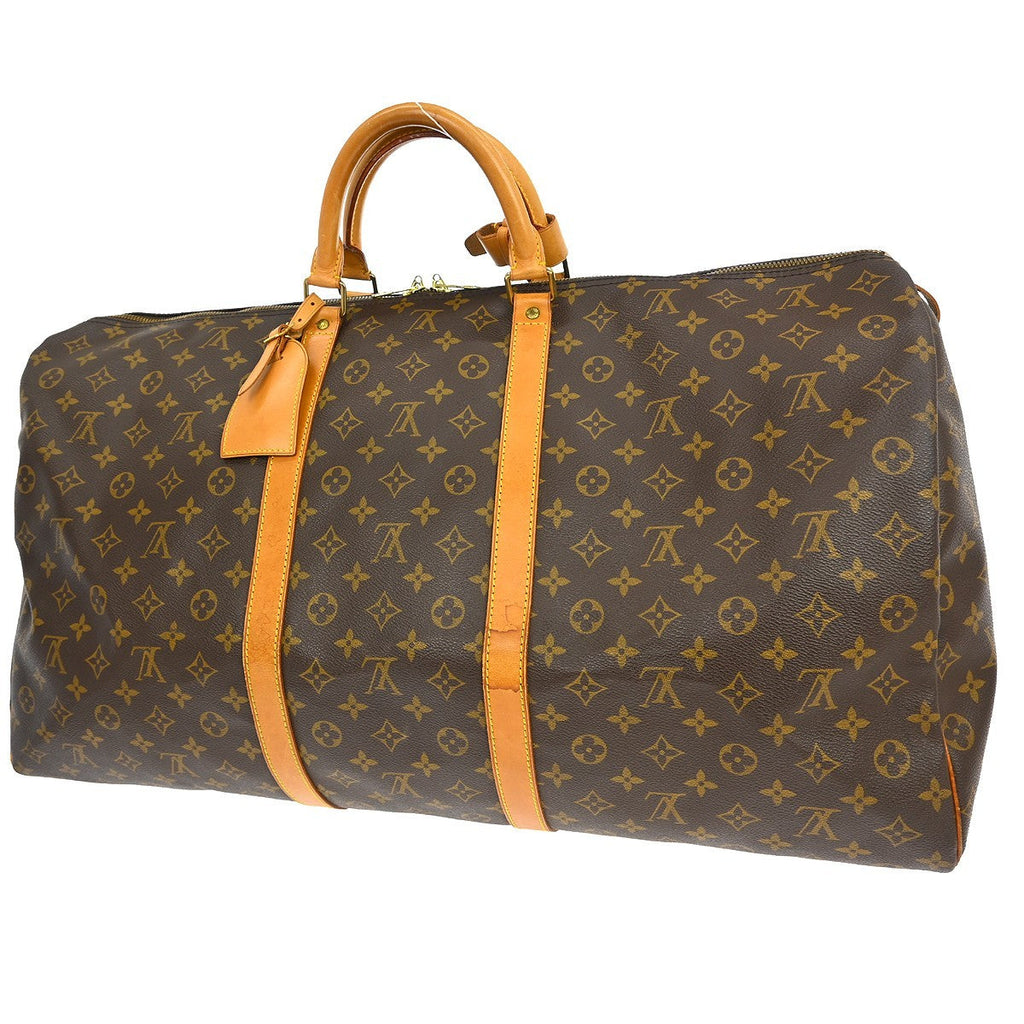 Louis Vuitton Keepall Bag Monogram Canvas Brown Canvas Travel Bag